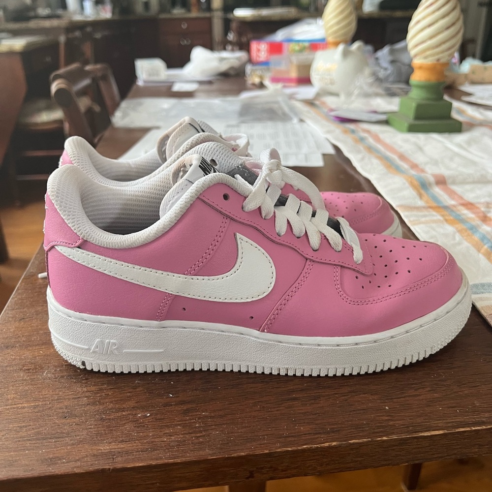 Pink Nike Air Force 1s size 7.5 W